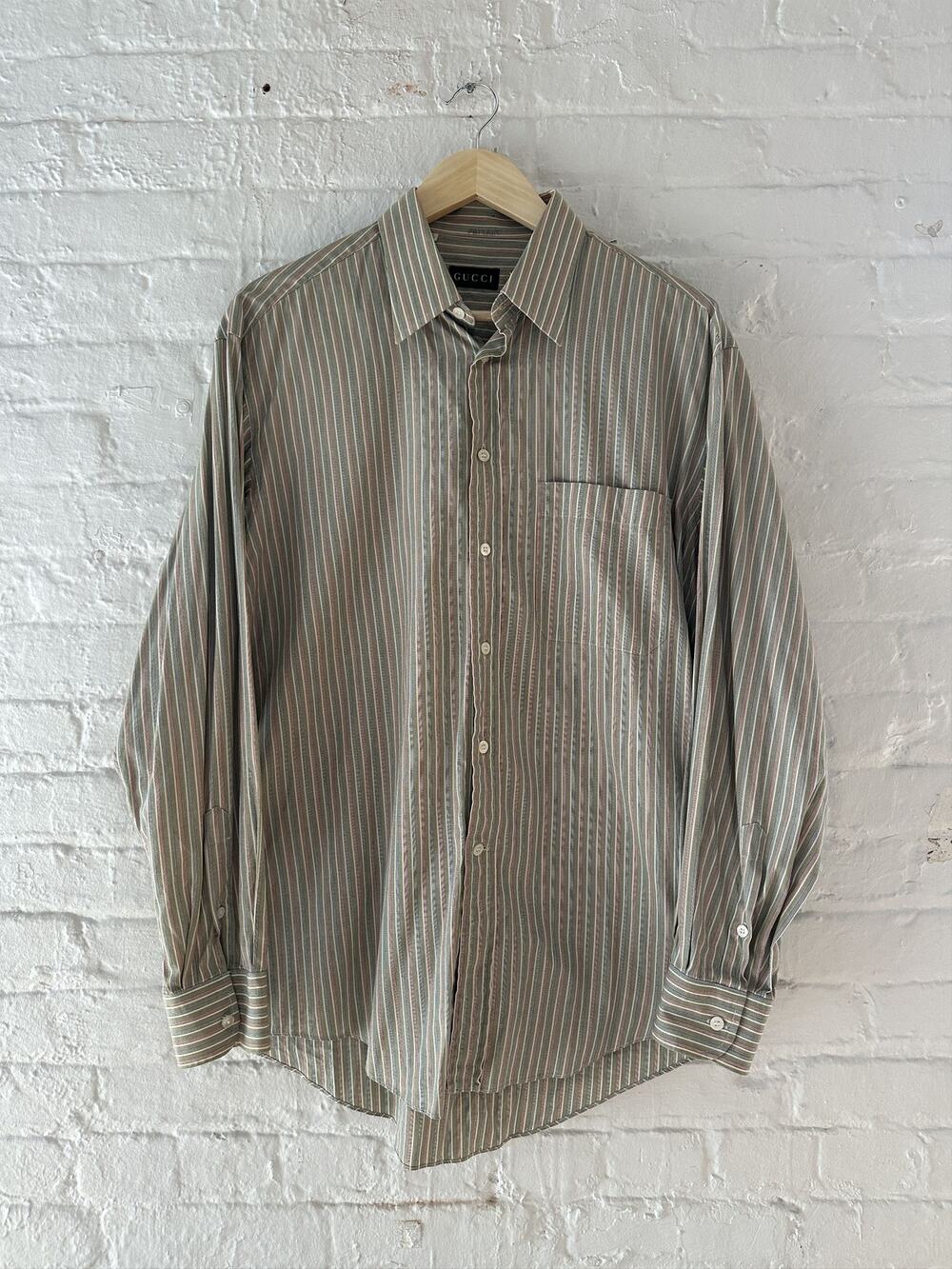 Tom Ford Era Gucci Striped Button Up Shirt